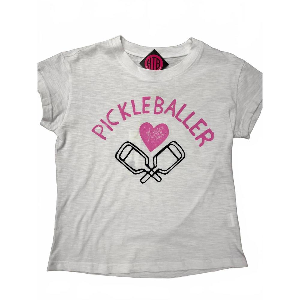 NEW JUST MADISON women's pickleball short sleeve tee in white